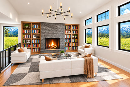 No.26 Modern house plan Library Feature
