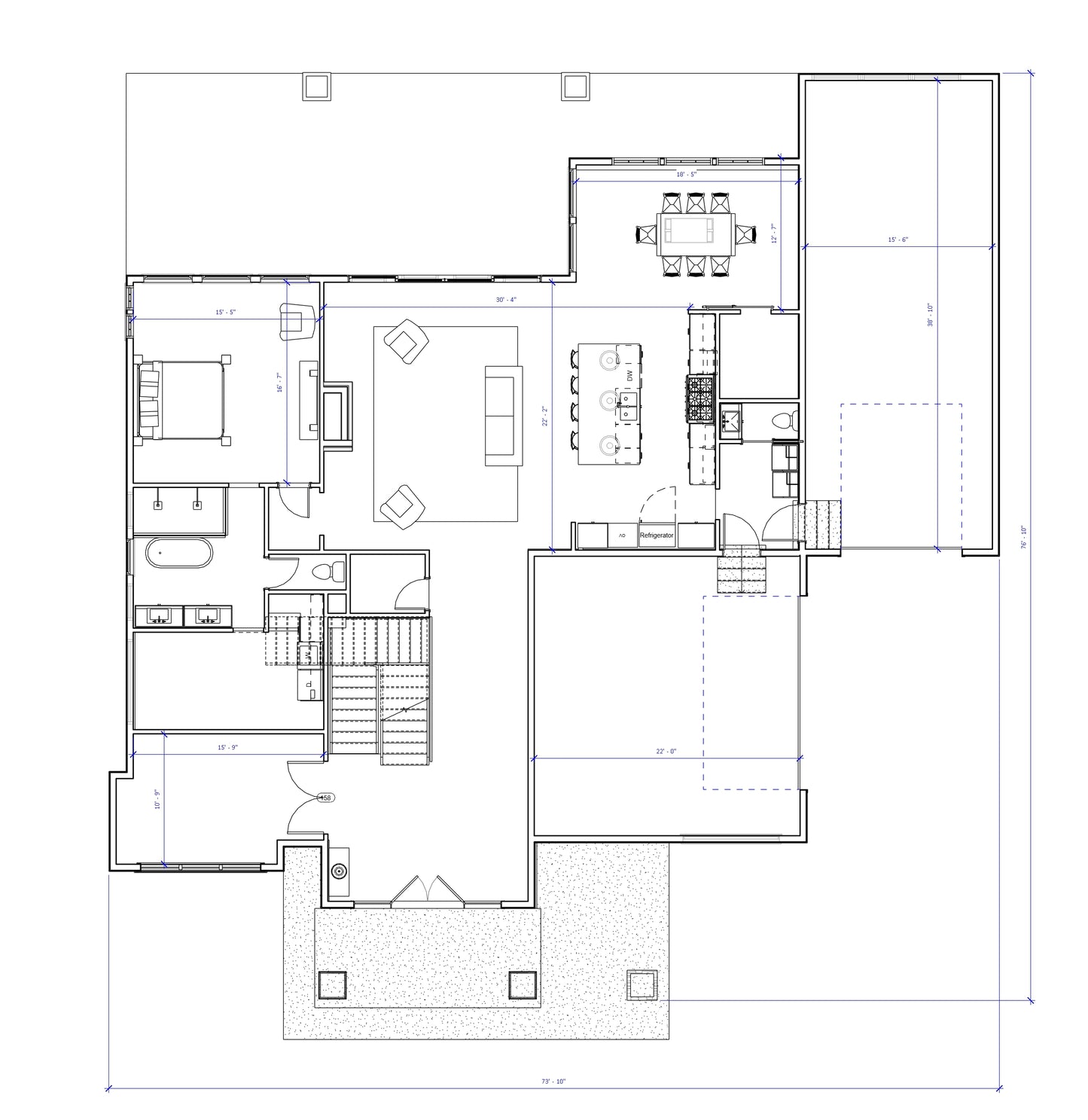 No.23 Modern house plan Dramatic Entry
