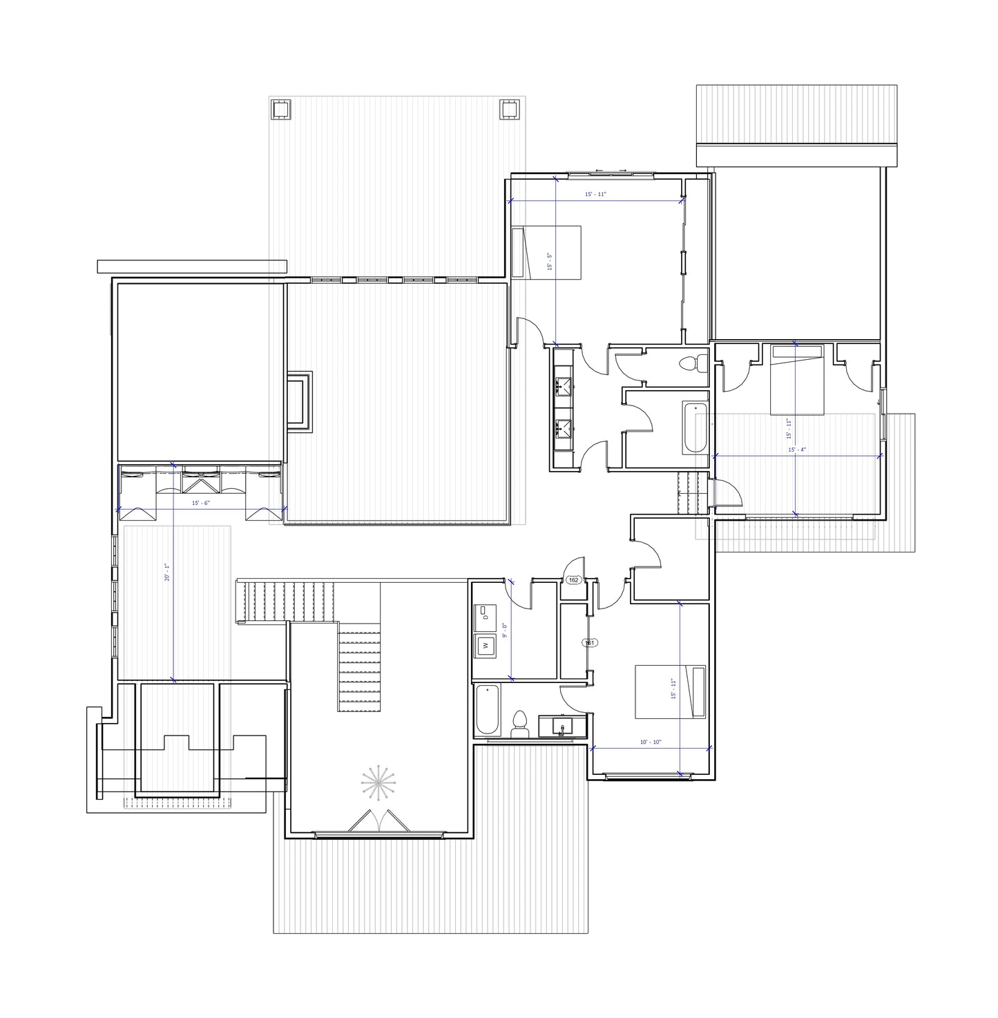No.23 Modern house plan Dramatic Entry