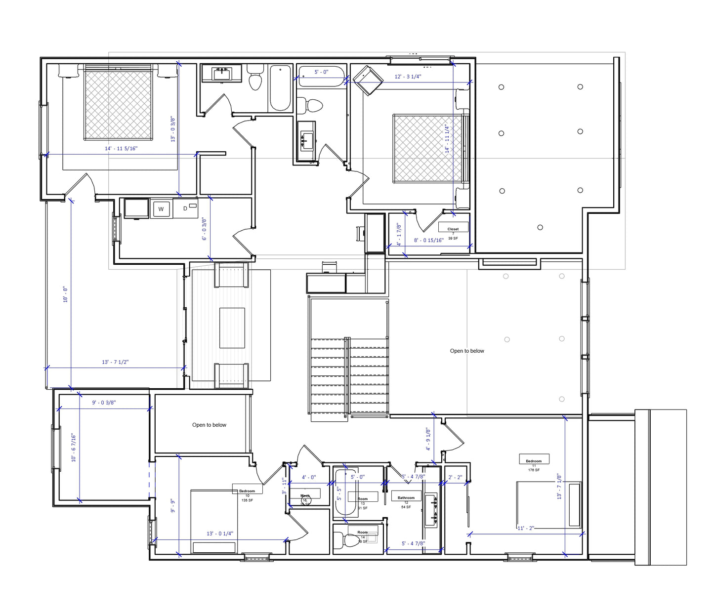 No.24 Modern house plan Front Deck