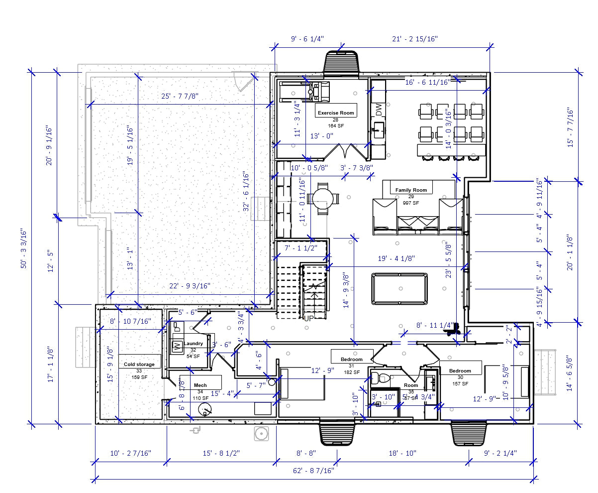 No.24 Modern house plan Front Deck