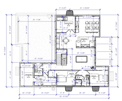 No.24 Modern house plan Front Deck