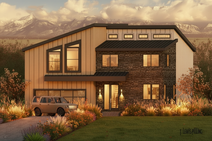 No.18 Modern house plan Suite w/Vaults