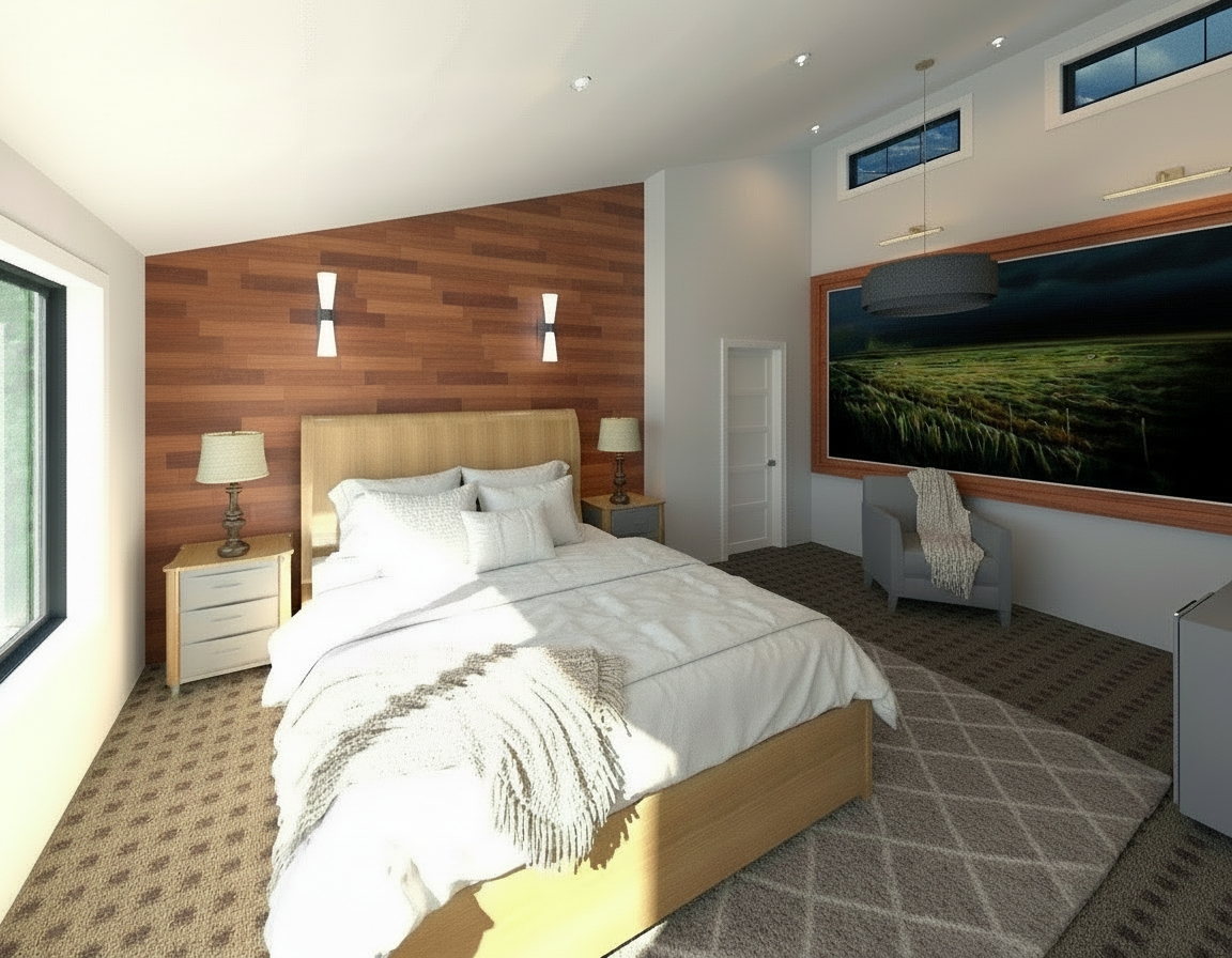 No.18 Modern house plan Suite w/Vaults