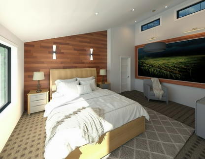 No.18 Modern house plan Suite w/Vaults