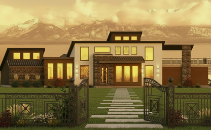 No.7 Modern house plan Circular Staircase