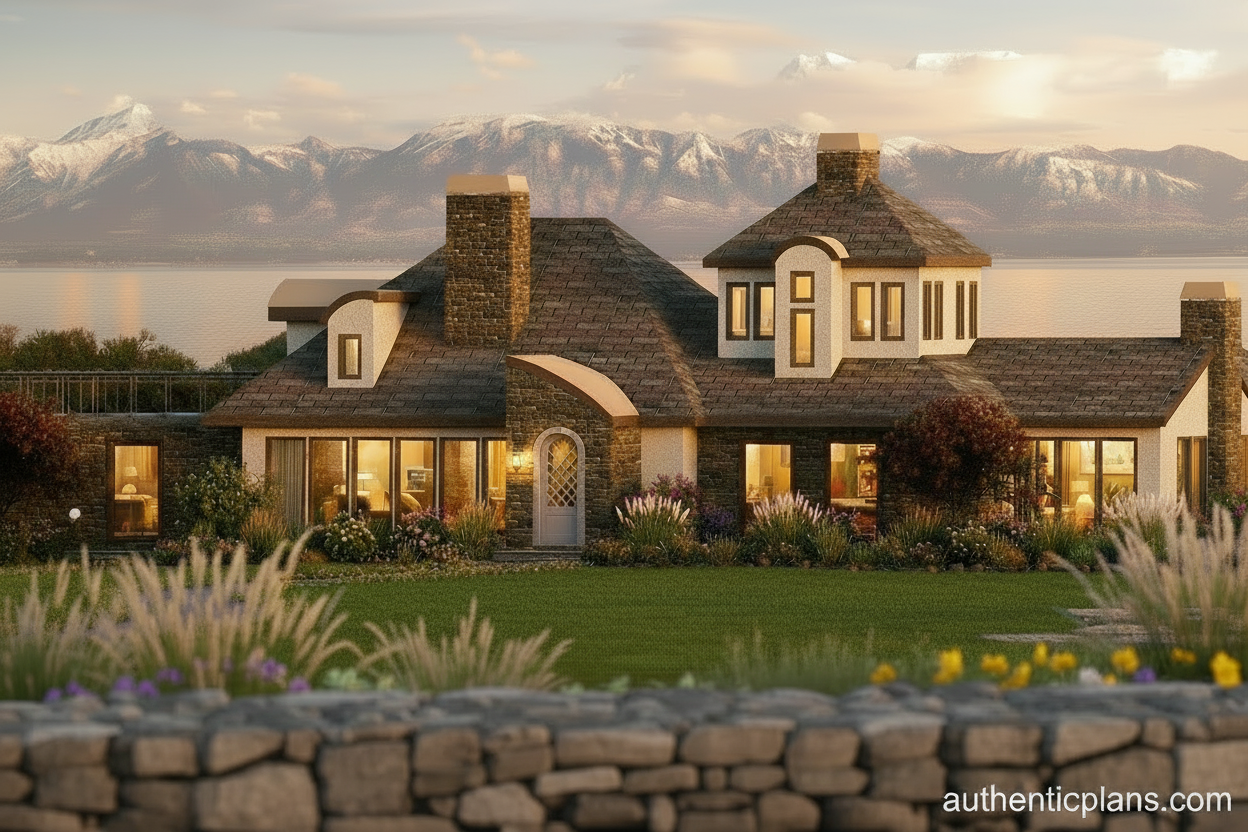 No.8 Modern house plan with French flair