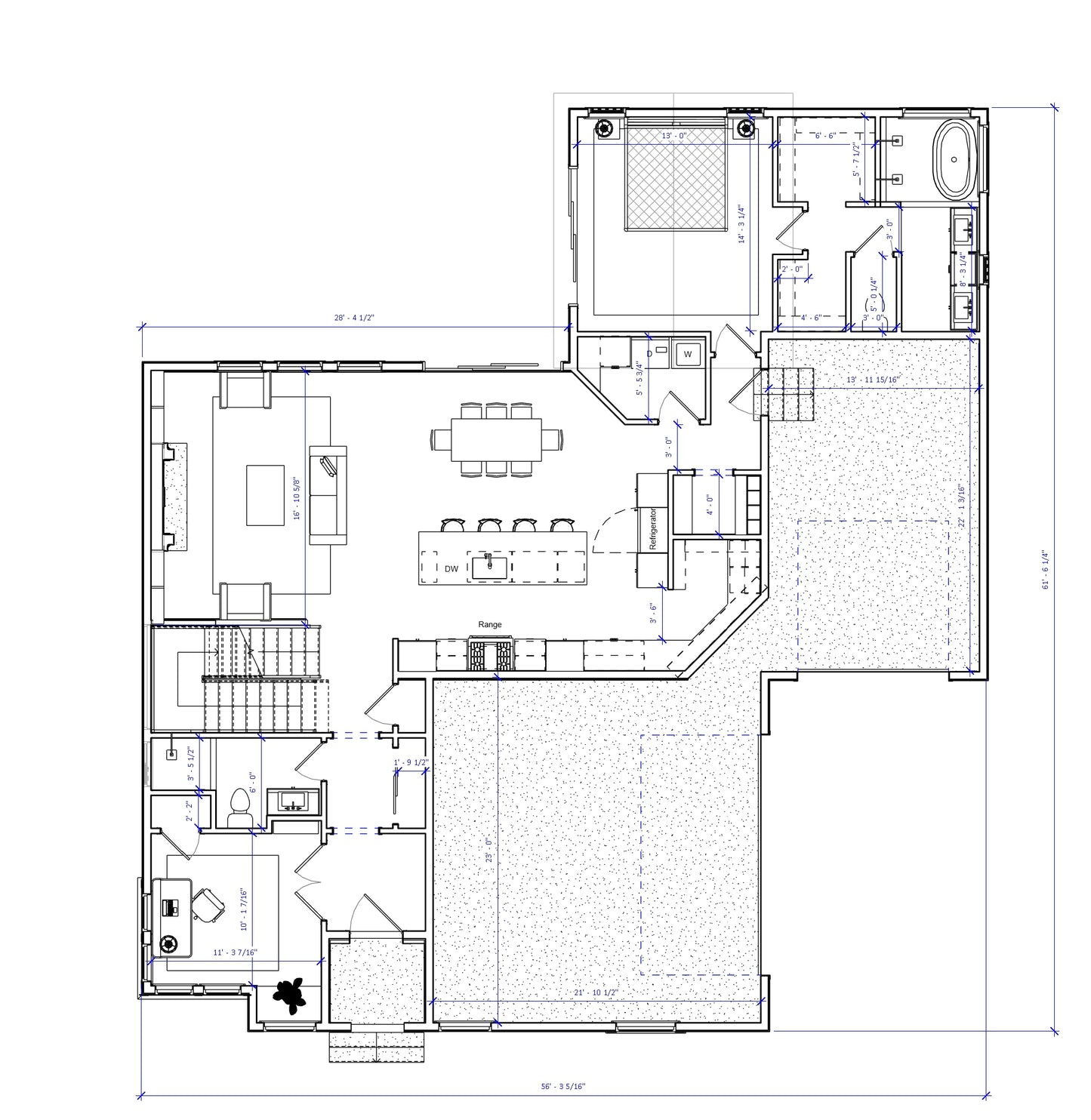 No.22 Modern house plan Corner Window Feature