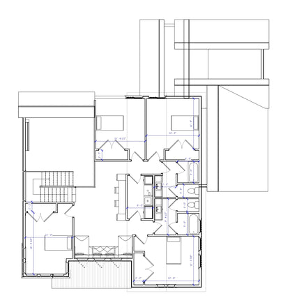 No.22 Modern house plan Corner Window Feature