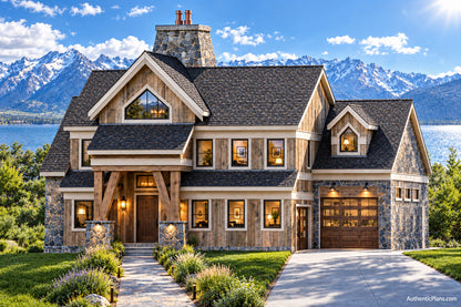 No.16 Mountain house plan RV Garage