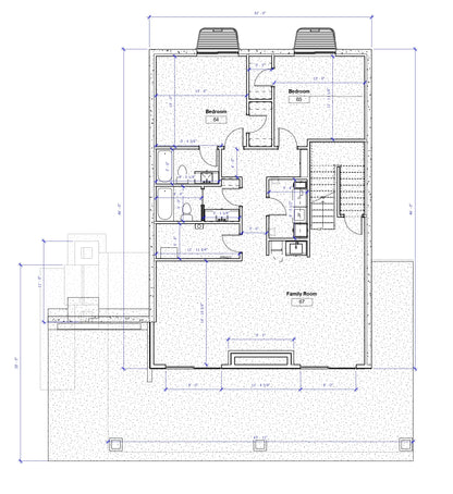 No.15 Mountain cabin plan Large Covered Deck