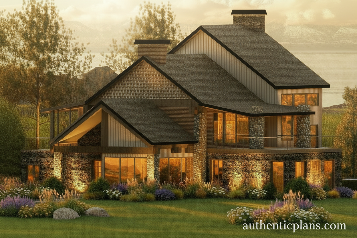 No.7 Mountain house plan 3 Story Vault