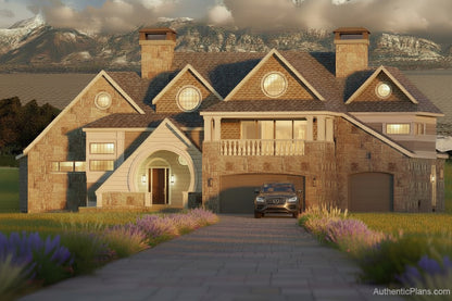 No.6 Shingle house plan Front Deck