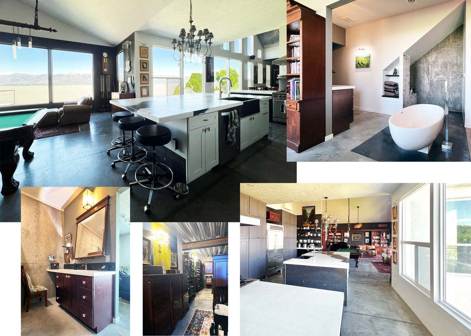 Greg Pilling, Custon Home Builder, General Contractor at Authentic Homes in Utah. Custom industrial, concrete home built in 
Saratoga Springs, Utah.