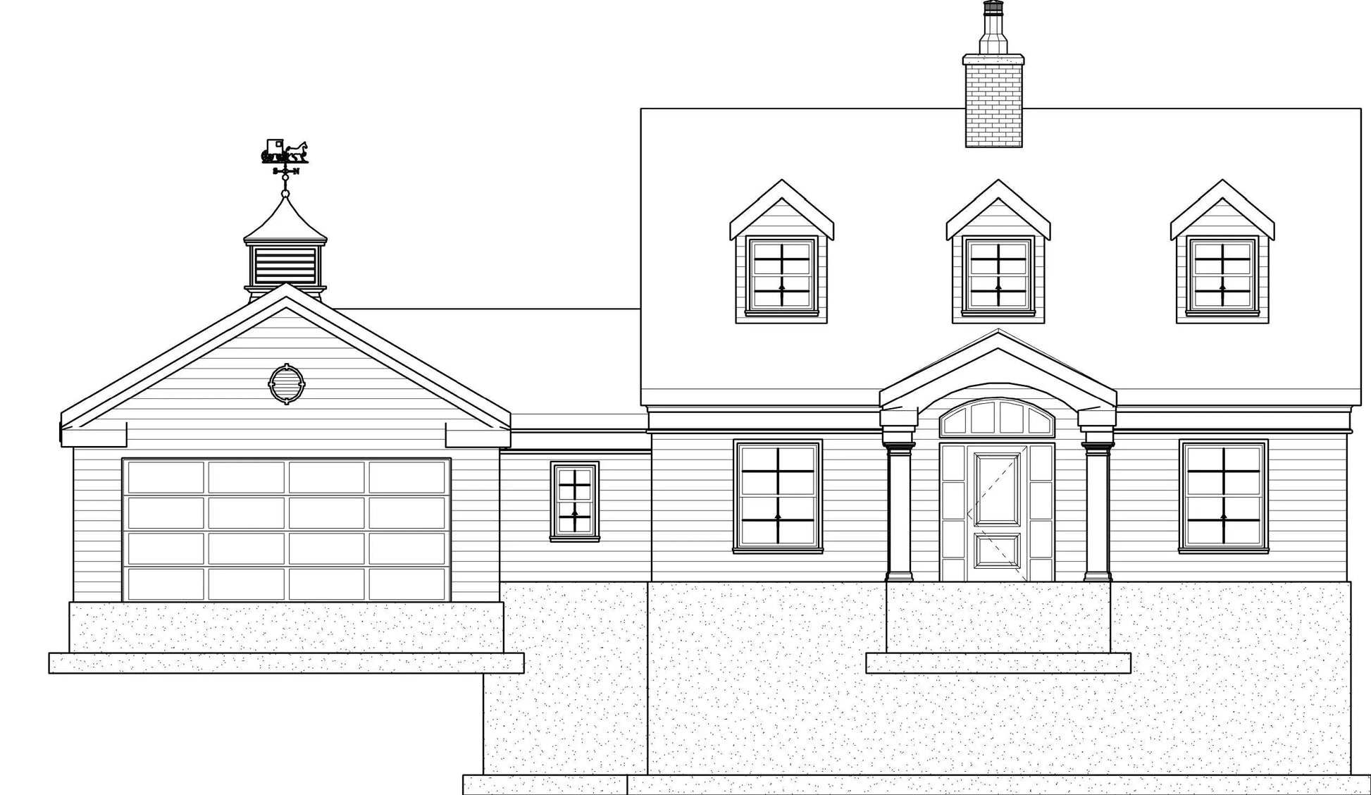 cape cod house elevation