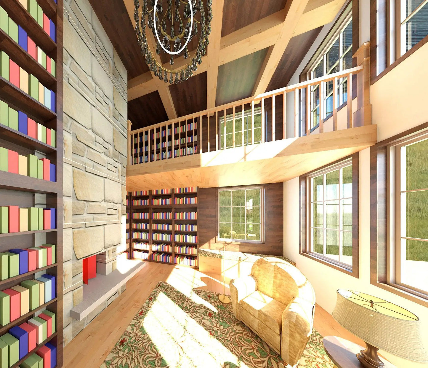 two story library