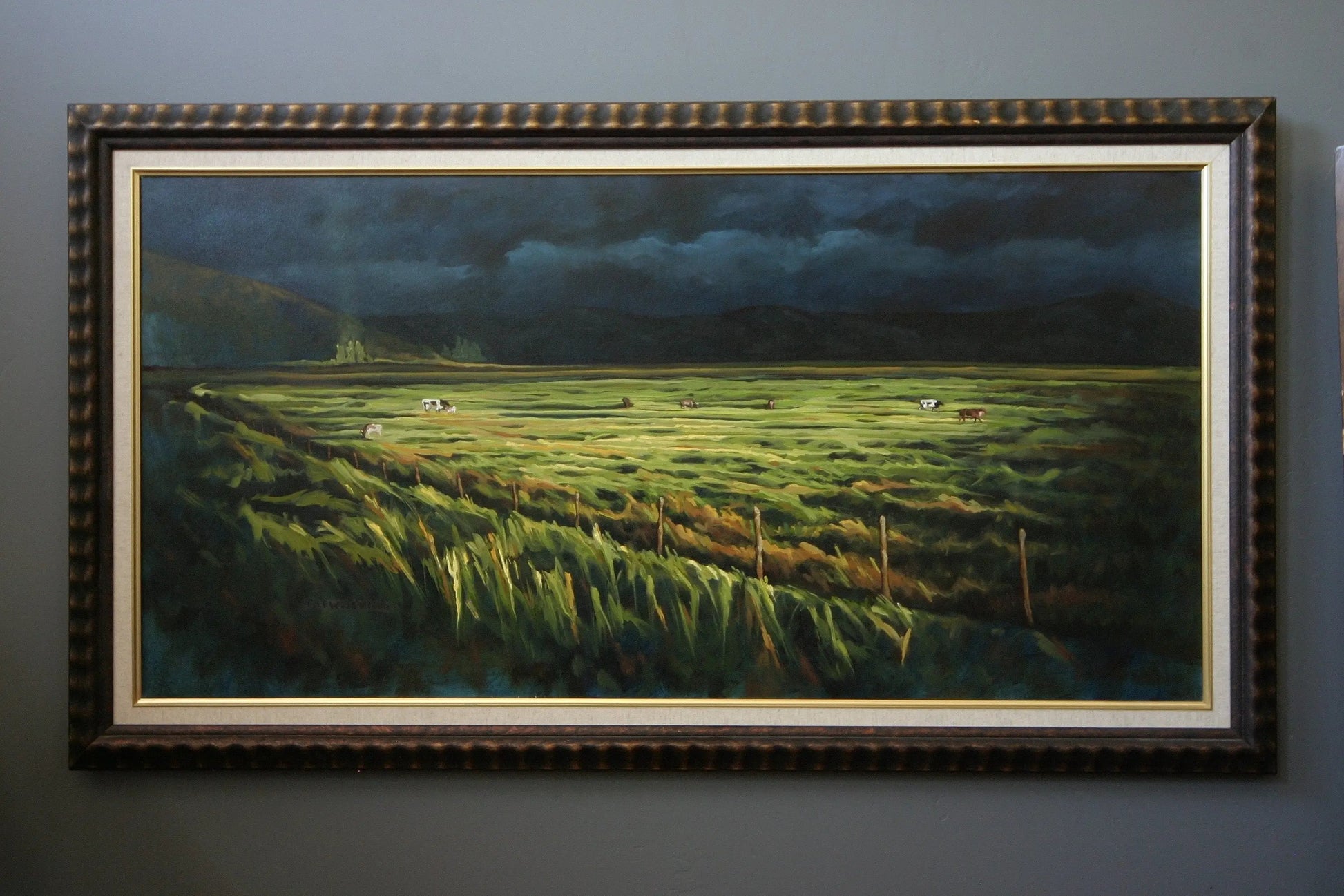 Landscape oil painting of beautiful Kamas valley after the rain. Painted by artist Tanya Pilling.