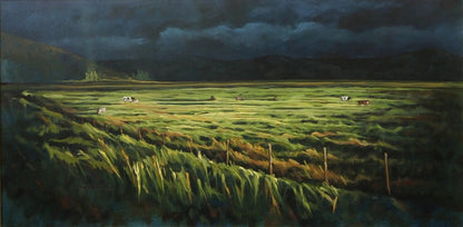 Landscape oil painting of beautiful Kamas valley after the rain. Painted by artist Tanya Pilling.