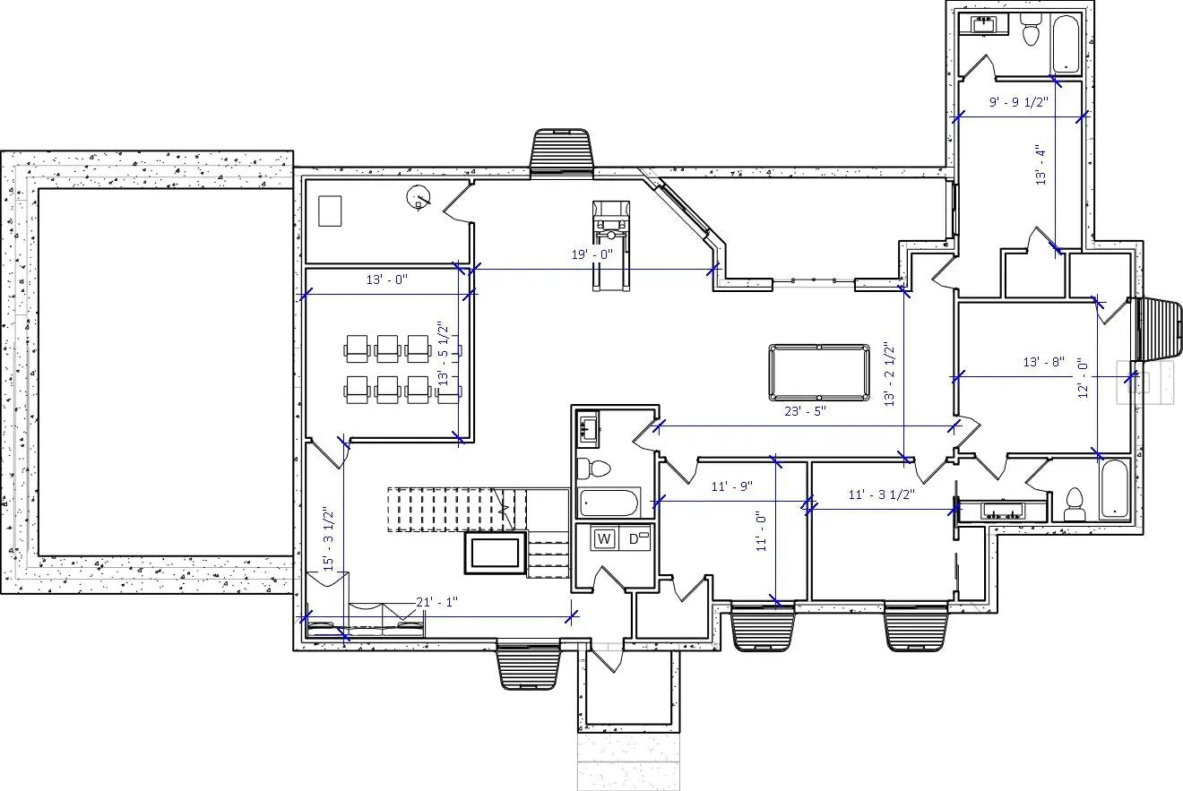 a drawing of a floor plan for a house