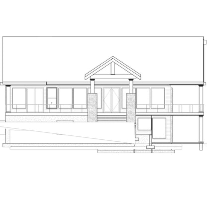 mountain house plan elevation